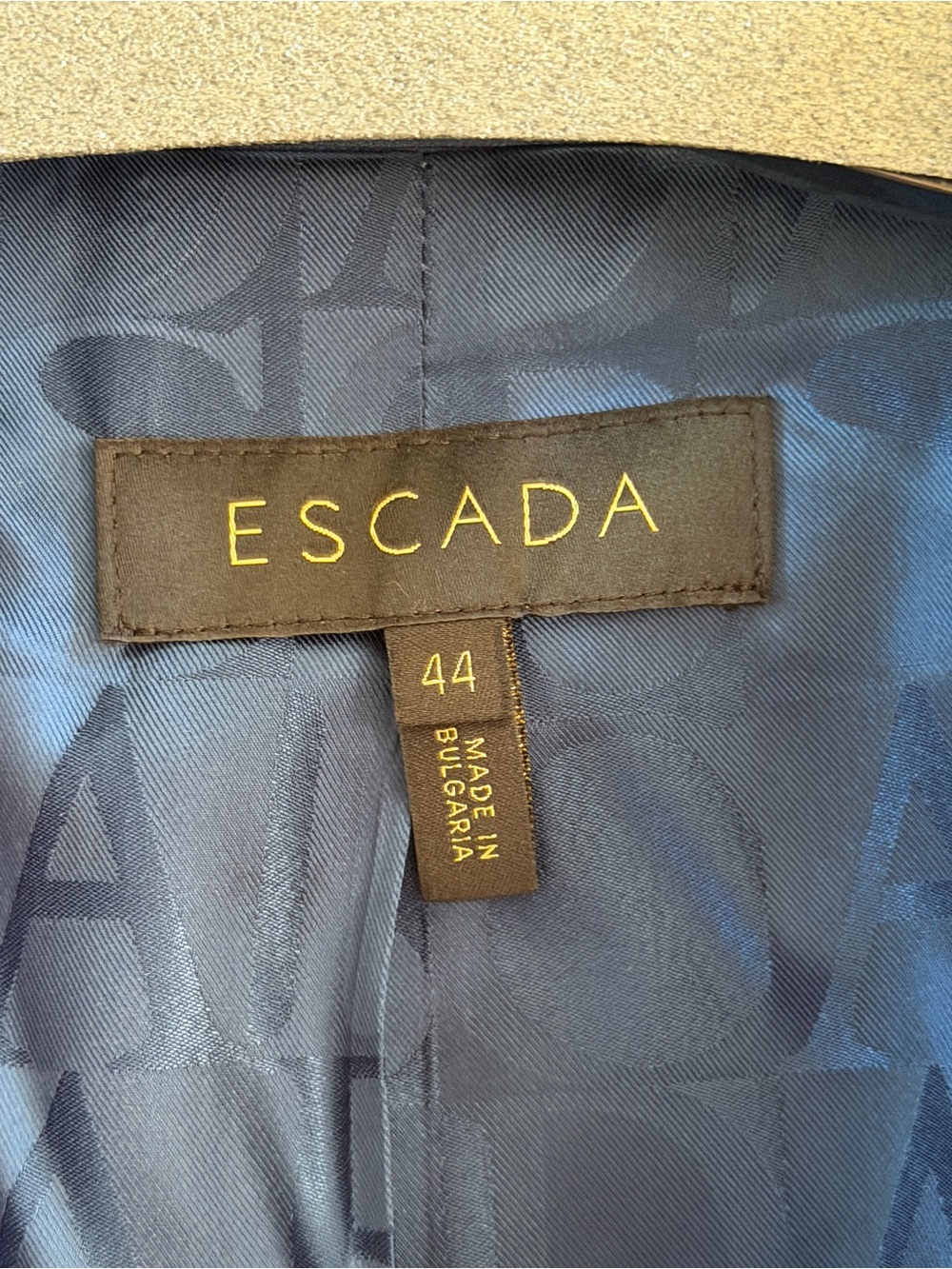 Escada Navy Blue Lined Jacket with Branded Label - Picture 2 of 2
